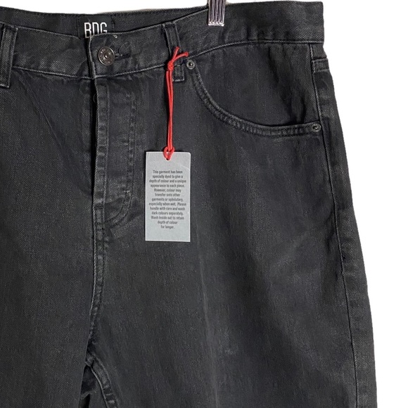 BDG Urban Outfitters DAD Slim Straight Leg Cropped Shorts Faded Black 36 - Picture 9 of 16